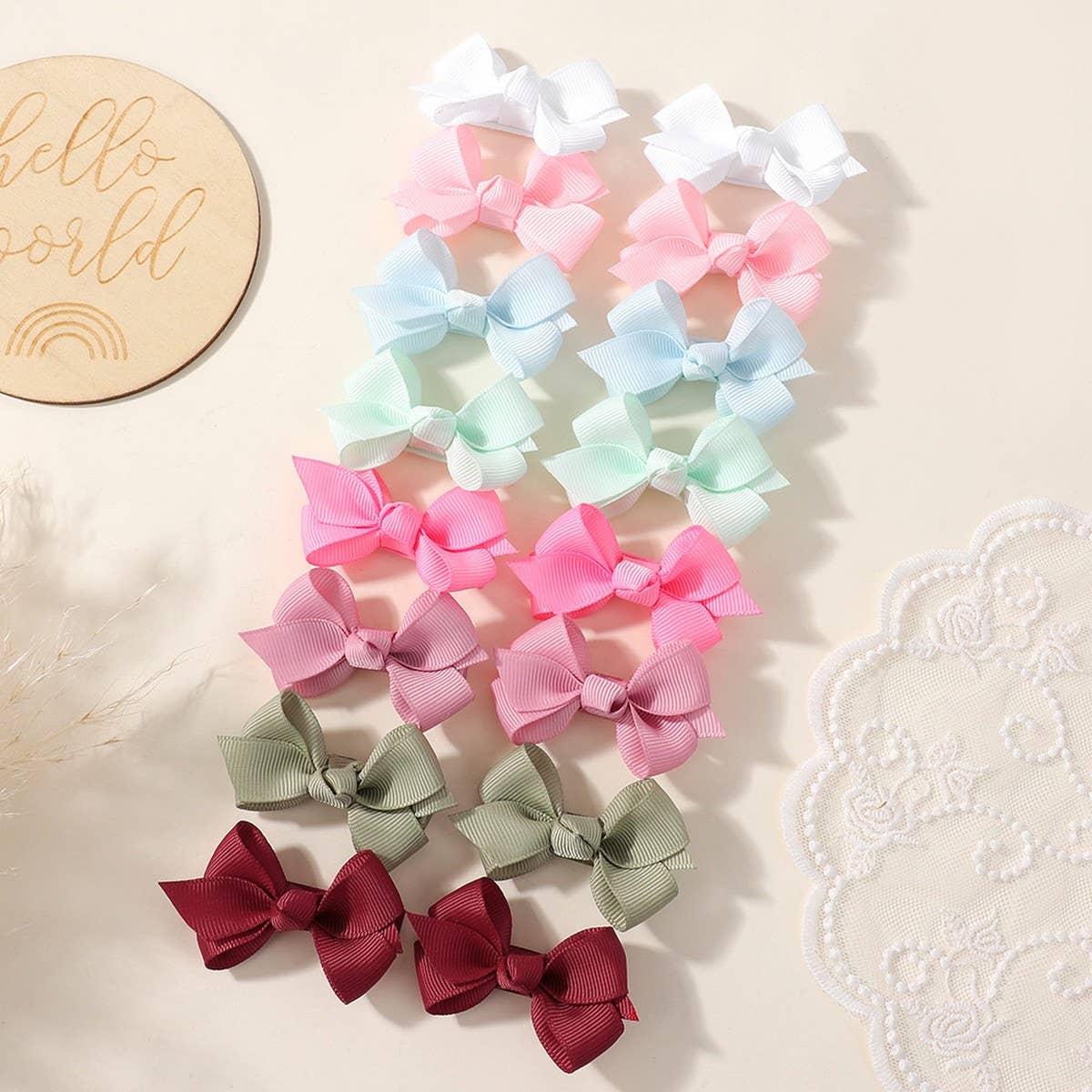 GLITTER BOW HAIR CLIP SET FOR GIRLS PARTY DAILY_CWAHA6731