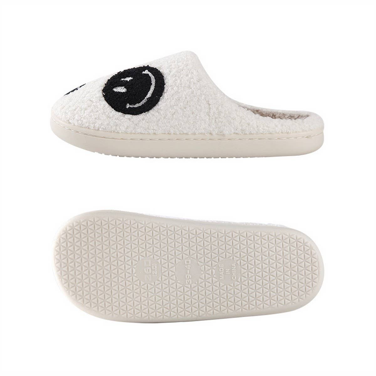 Smiling Face Pattern Winter Warm Cotton Slippers_Cwshs0461