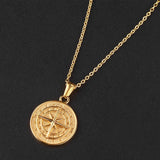 CREATIVE COMPASS HIP HOP PENDANT NECKLACE_CWMM5593