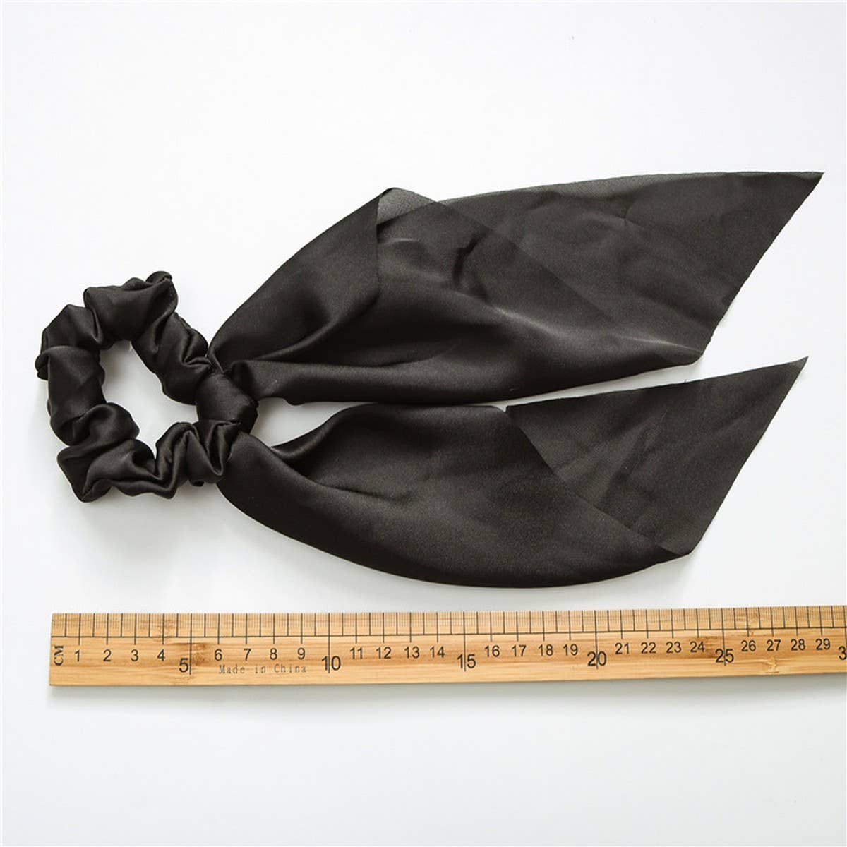 SIMPLE MONOCHROME SOLID PONYTAIL SCARF SCRUNCHIES_CWAHA0346