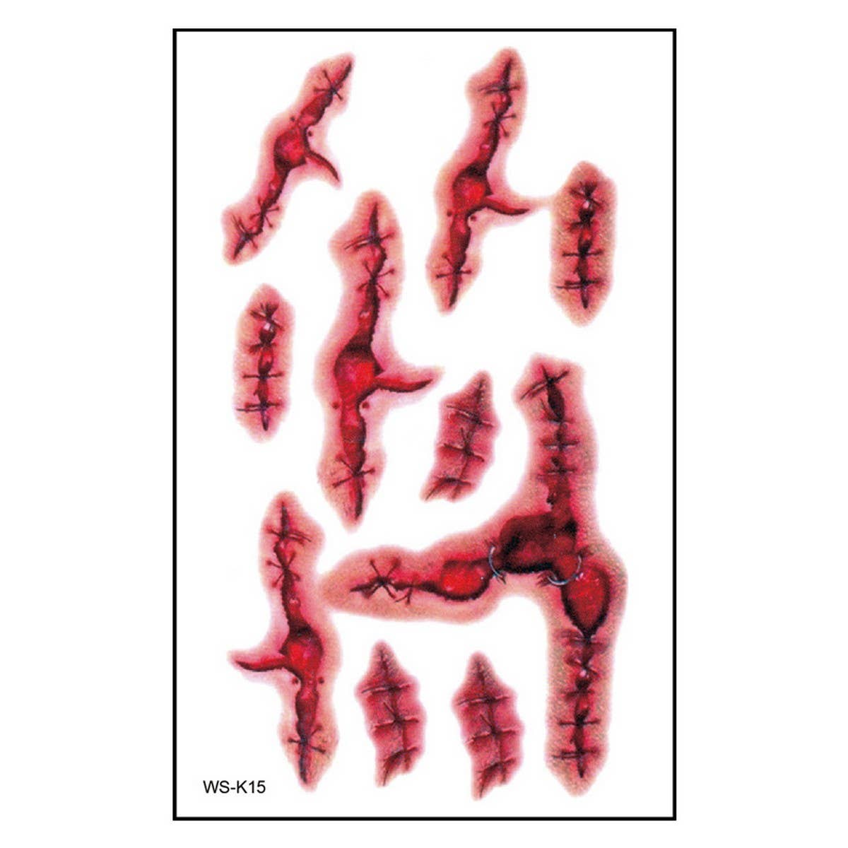 BLOODY SCAR TATTOOS HALLOWEEN PARTY WOUNDS_CWMM8378