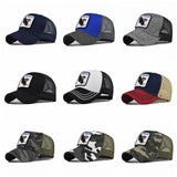 SUMMER NEW ANIMAL EMBROIDERED MESH TRUCKER HAT_CWAH1361