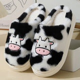 CUTE CARTOON COW STYLE WINTER COTTON SLIPPERS_CWMM3072