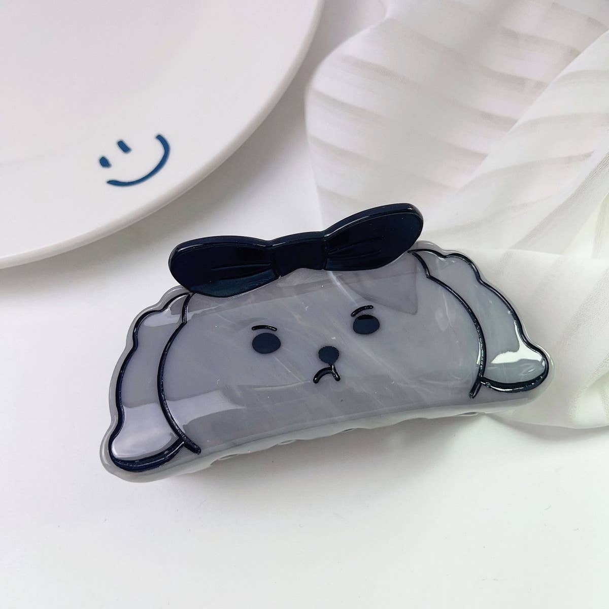 CUTE CARTOON CLOUD KITTEN HAIR CLAWS CLEAR GIRL_CWAHA1349