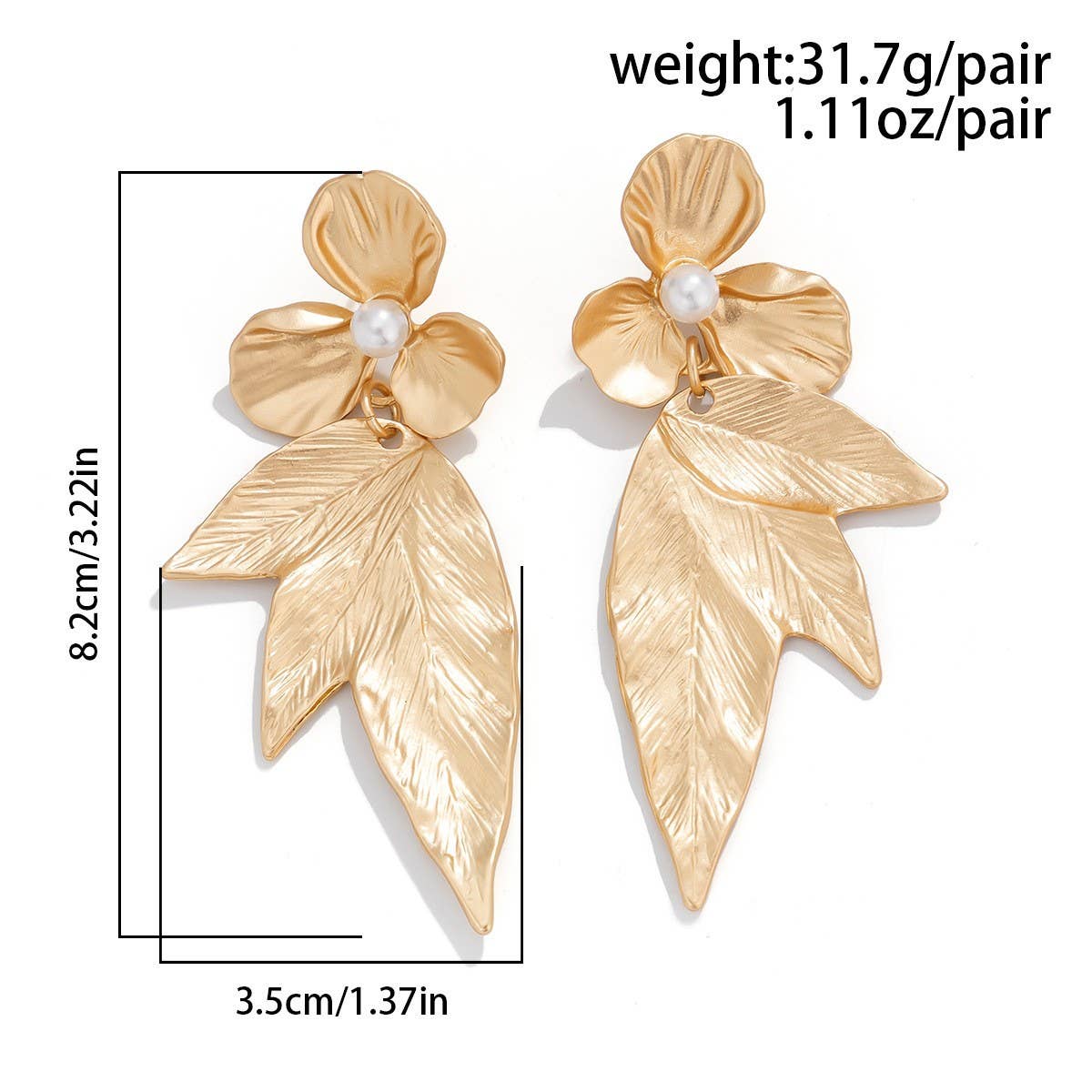 FASHIONABLE PUNK METAL STYLE GOLD EARRINGS_CWAJE1811