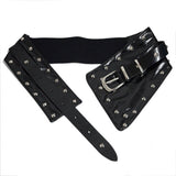 NEW CASUAL PUNK RIVETS DECORATED WIDE GIRDLE_CWABE0496