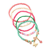 BOHO BUTTERFLY FLOWER ANKLET SET HANDMADE_CWMM6359