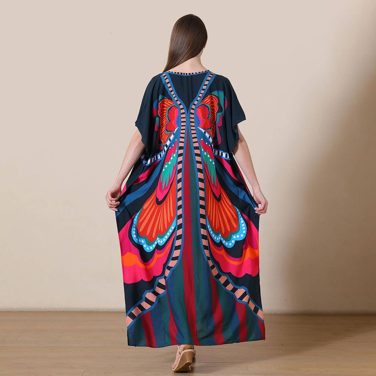 LOOSE FIT COTTON BIKINI BEACH DRESS COVER UP_CWMM6143