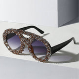 DOUBLE BEAM LARGE FRAME ROUND SUNGLASSES_CWASG0853