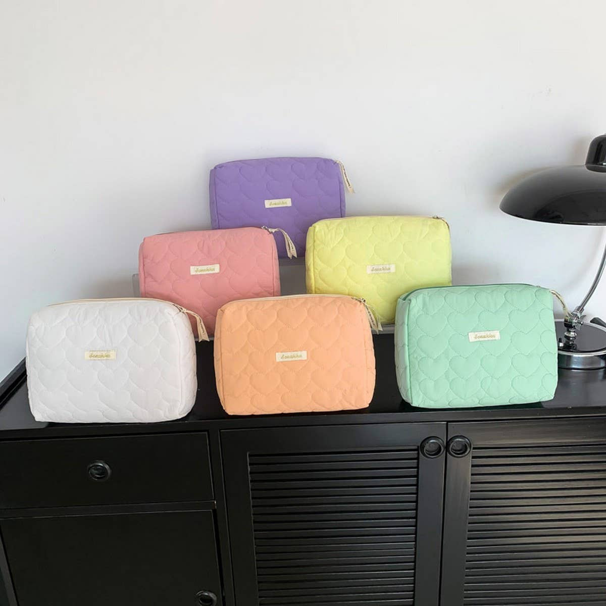 New Love Cotton Cloth Large Capacity Cosmetic Bag_Cwab4427