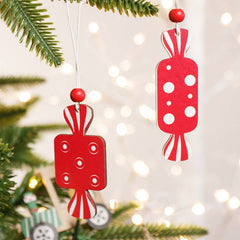 PAINTED CANDY TRAIN WOOD ORNAMENT FOR XMAS_CWAJE5319