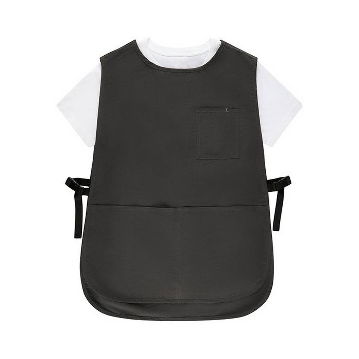 Waterproof Short Linen Aprons With Pockets_Cwmm3302