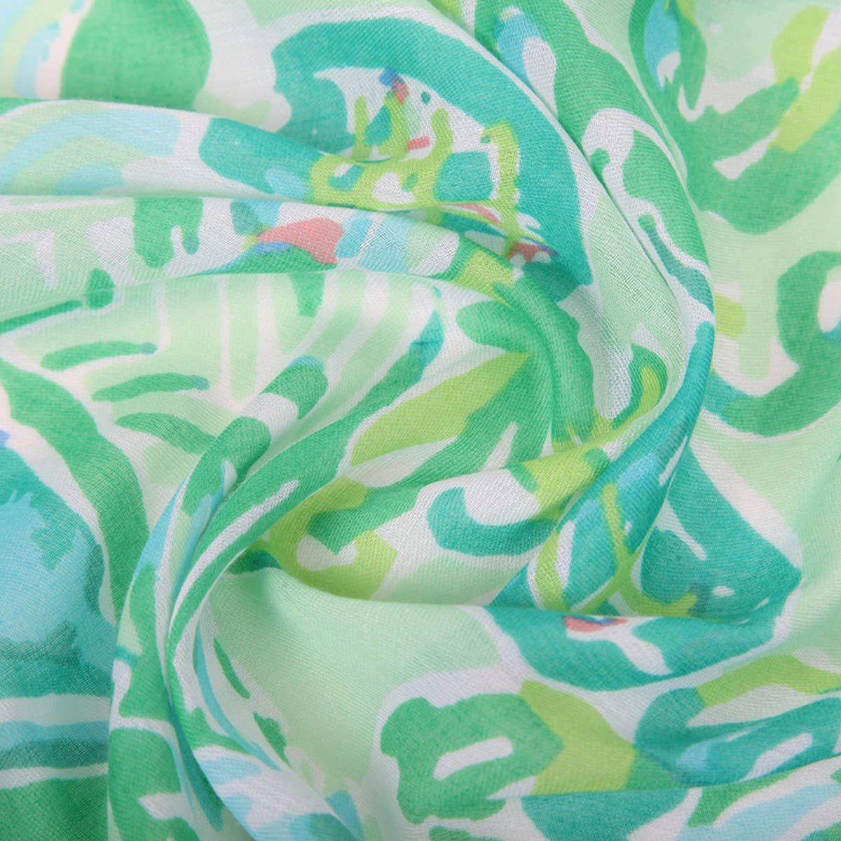 Uv Protection Silk Scarf Floral Beach Shawl_Cwasc0677