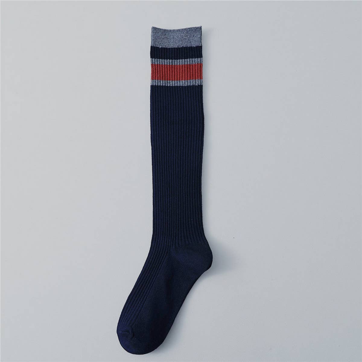 2024 NEW COLOR CONTRAST STRIPED MID CALF SOCKS_CWMS0649