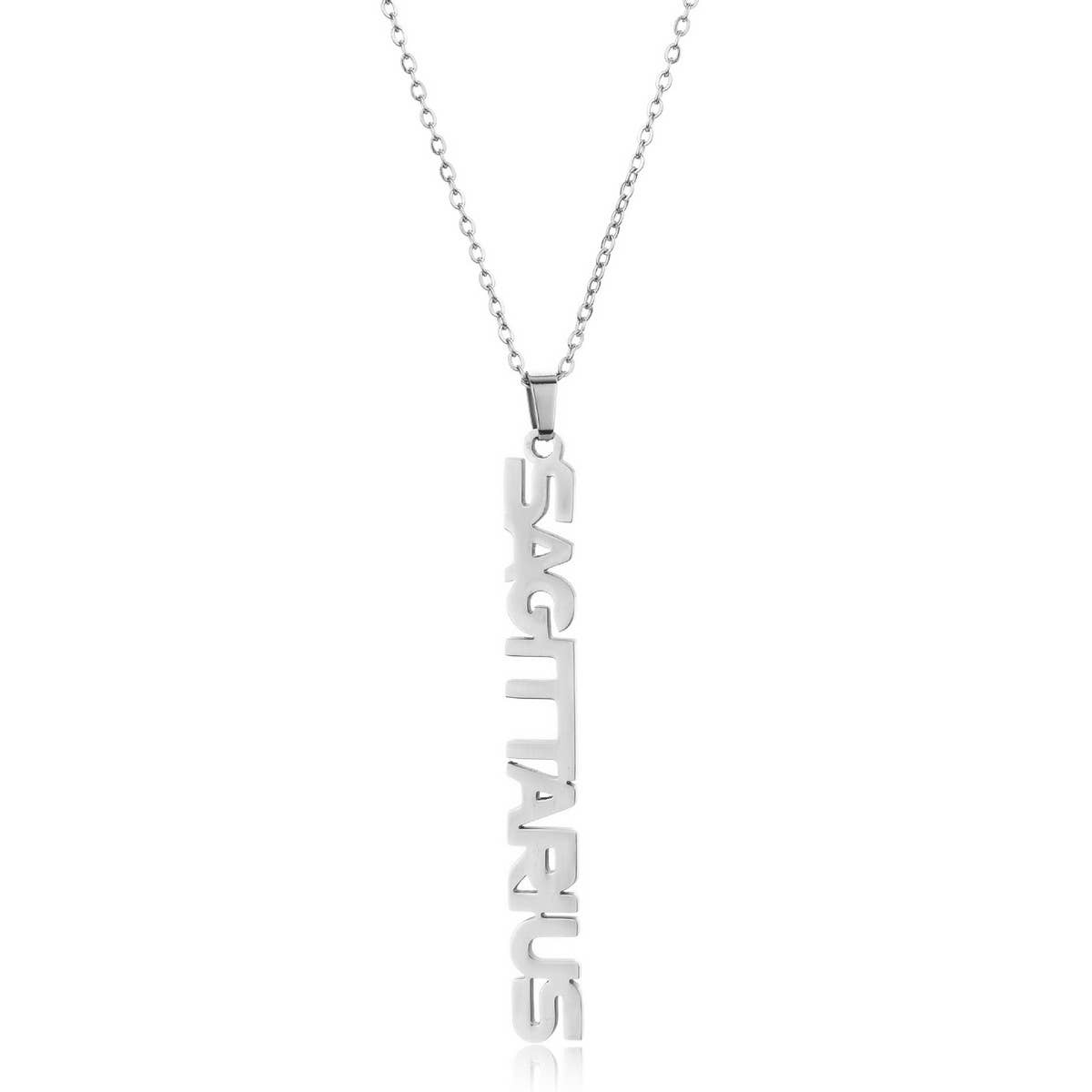 CLAVICLE CHAIN TWELVE ZODIAC TITANIUM NECKLACE_CWMM2717