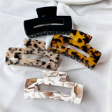 Vintage Square Large Acetate Hair Clip_Cwaha07188
