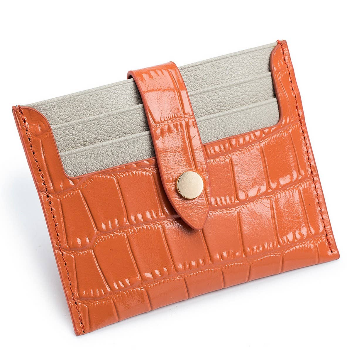 SMALL CROCODILE PATTERN LEATHER COIN PURSE CARD BAG_CWAB3887