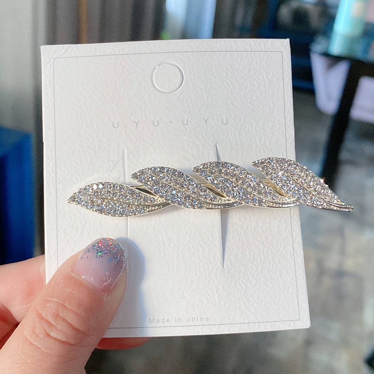 Pearl Leaf Hairpin Side Clip Duckbill Clip Hairpin_Cwaha4669