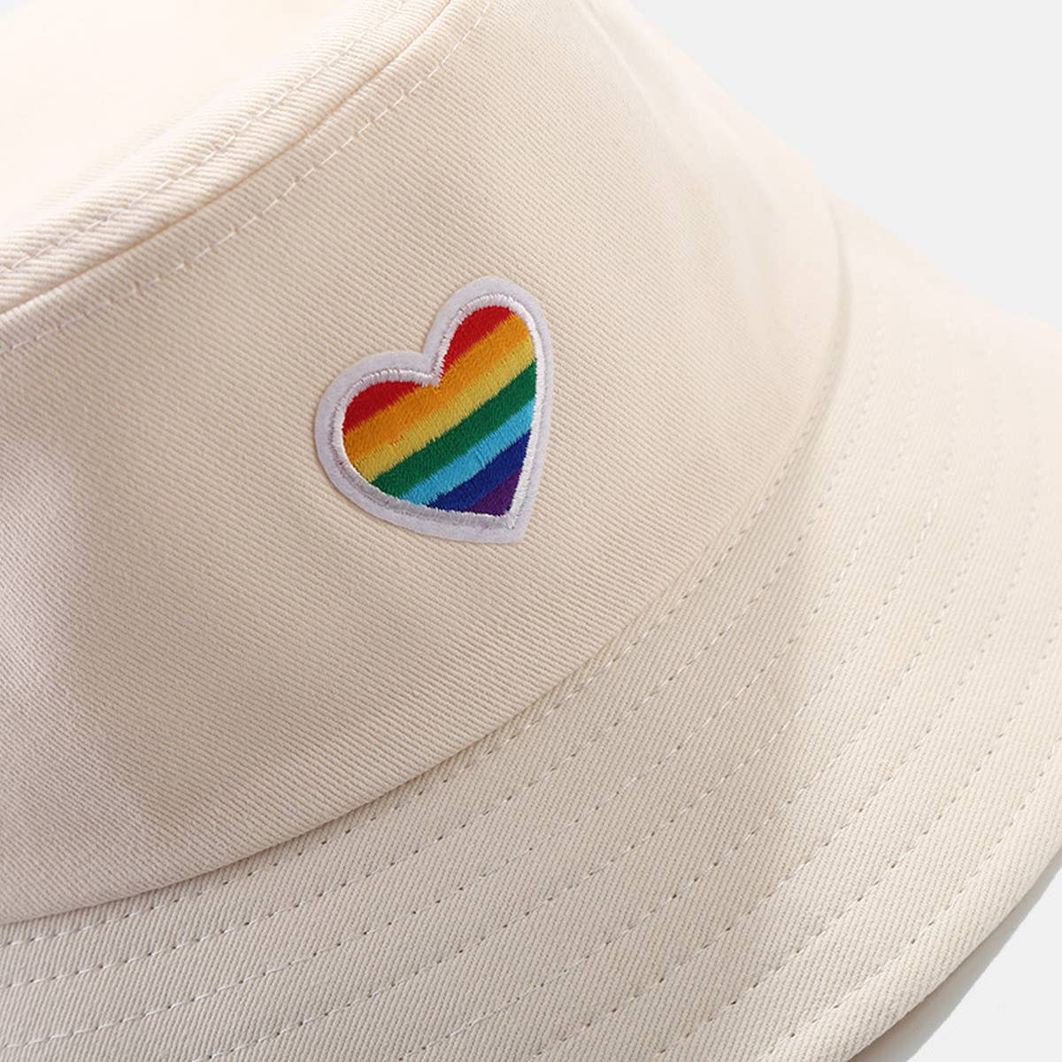 RAINBOW HEART FOLDABLE BUCKET HAT_CWAH1638