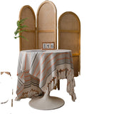 TASSEL CASUAL STRIPED TABLECLOTH_CWMM0966