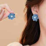 SMALL FRESH FLOWER PERSONALITY TREND EARRINGS_CWAJE2469