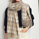 PLAID WINTER SCARF WRAP SOFT STREET STYLE SHAWL_CWASC1050
