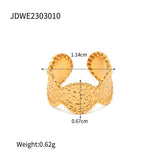 18K GOLD STAINLESS STEEL BRAIDED CLIP EARRINGS_CWMM2359