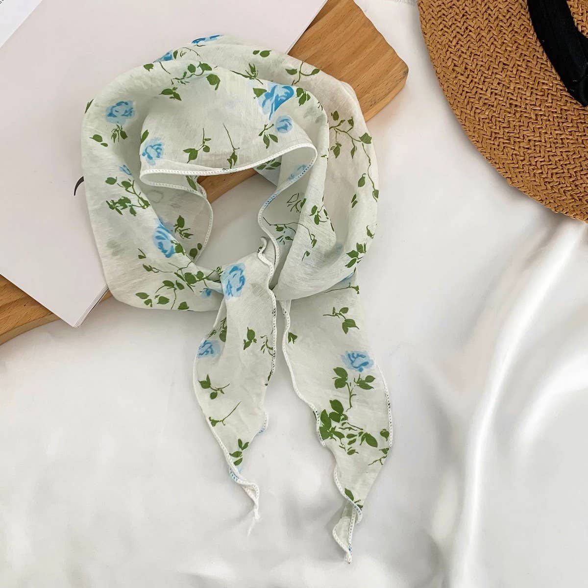 Floral Triangle Scarf Headband Neck Wrap_ Cwasc02967