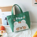 Spring Canvas Lunch Tote Bag For Women, Small_Cwab5671