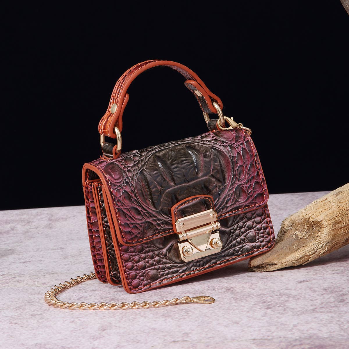 FASHION MULTICOLOR CROCODILE CROSSBODY BAG_CWAB2597