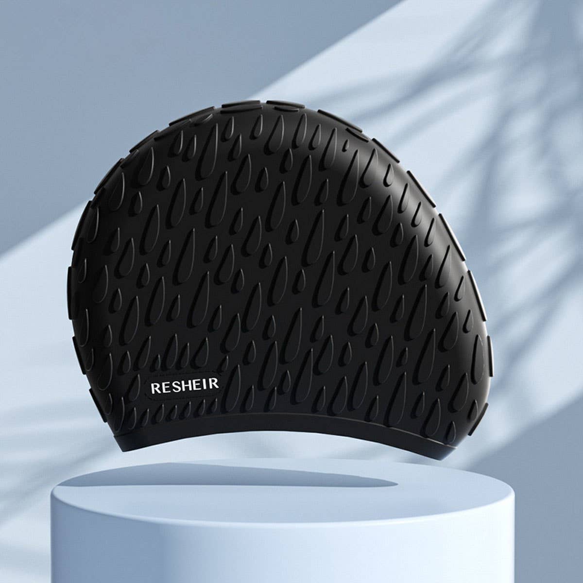 Womens Silicone Swim Cap Long Hair Waterproof_Cwmm6717