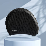 Womens Silicone Swim Cap Long Hair Waterproof_Cwmm6717