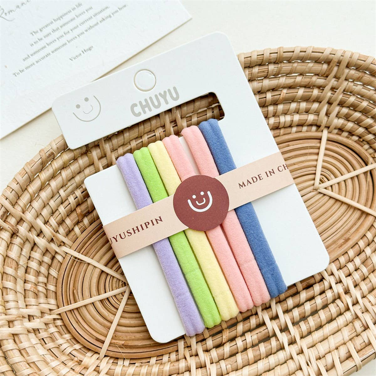 GIRLS VERSATILE CANDY COLORED TOWEL RING HAIRBAND_CWAHA2424