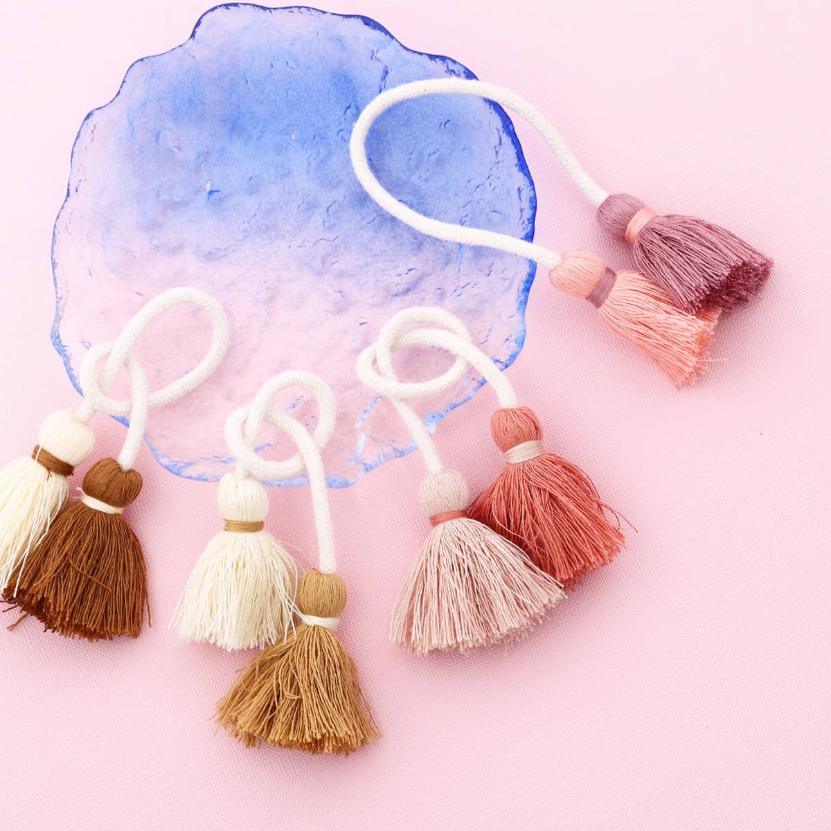 DOUBLE HEAD TASSEL HANDMADE BAG CHARM PENDANT_CWAB5069