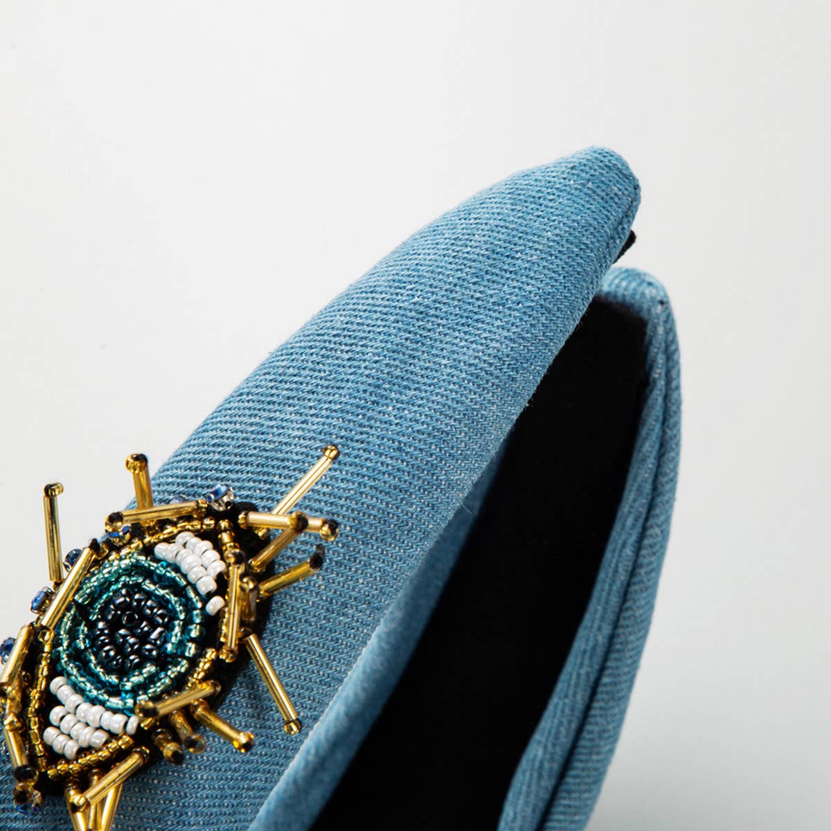 FASHIONABLE EVIL EYE DENIM HEADBAND_CWAHA2130