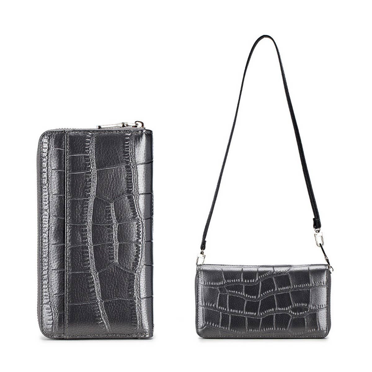 GENUINE LEATHER SIMPLE MULTIFUNCTIONAL LONG WALLET_CWAB3814