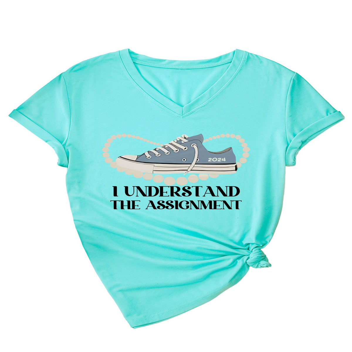 Womens Casual Tee Assignment Graphic Print