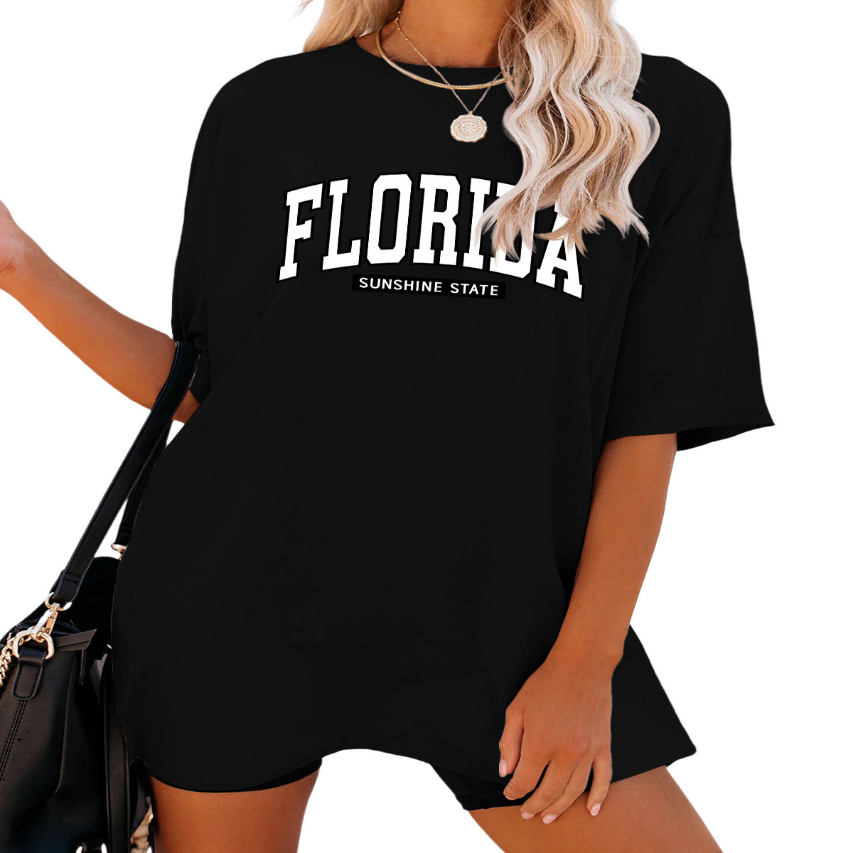 LOOSE FIT LONG T SHIRT FOR WOMEN CASUAL STYLE_CWTTS1457