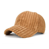 SPRING SUMMER STRIPED CORDUROY BASEBALL CAP CWAH208