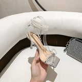 BOW AND SQUARE TOE HEELS SANDALS_CWSHH0029