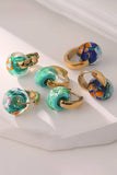 RETRO COLOR HOOP EARRINGS_CWAJE0477