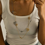 18K GOLD PLATED STAINLESS STEEL HEART NECKLACE_CWMM8808