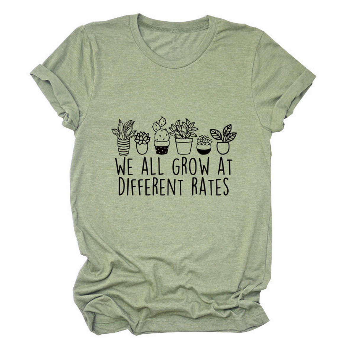 PRINTED CREW NECK TEE WE ALL GROW GRAPHIC_CWTTS1493