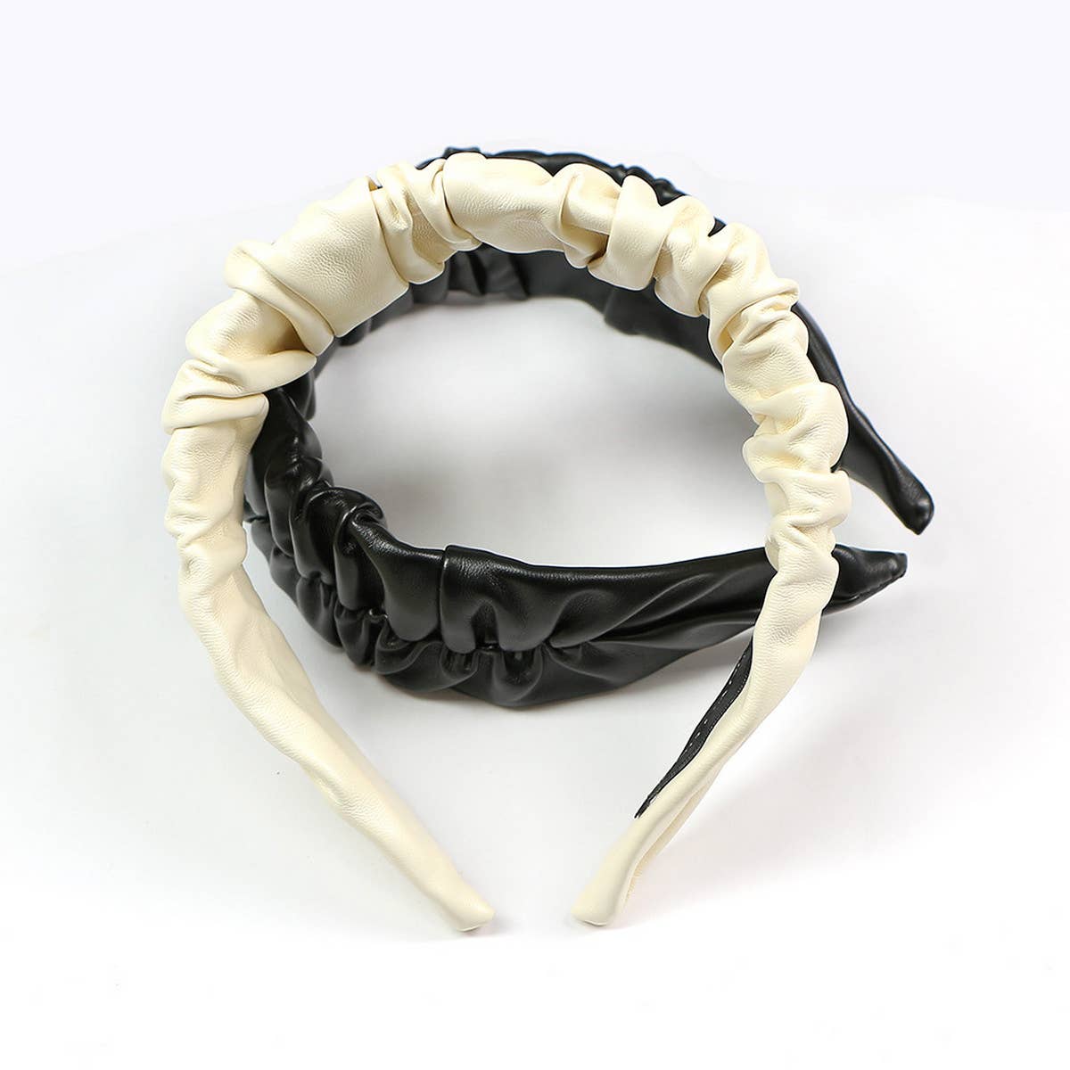 RETRO WIDE BRIMMED PLEATED HEADBAND_CWAHA0980