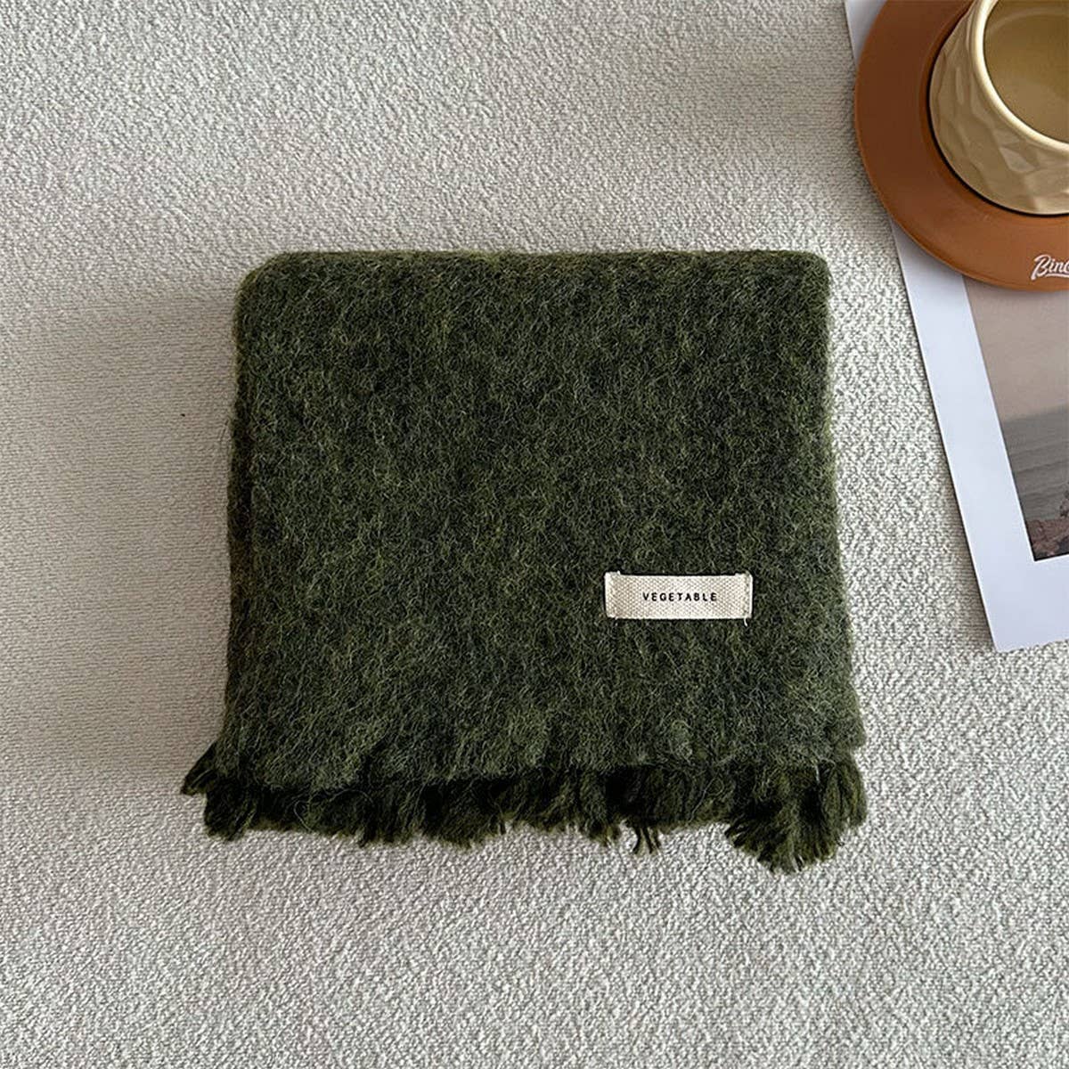 SOFT KNIT SCARF THICK TASSEL WINTER WARM WRAP_CWASC2292