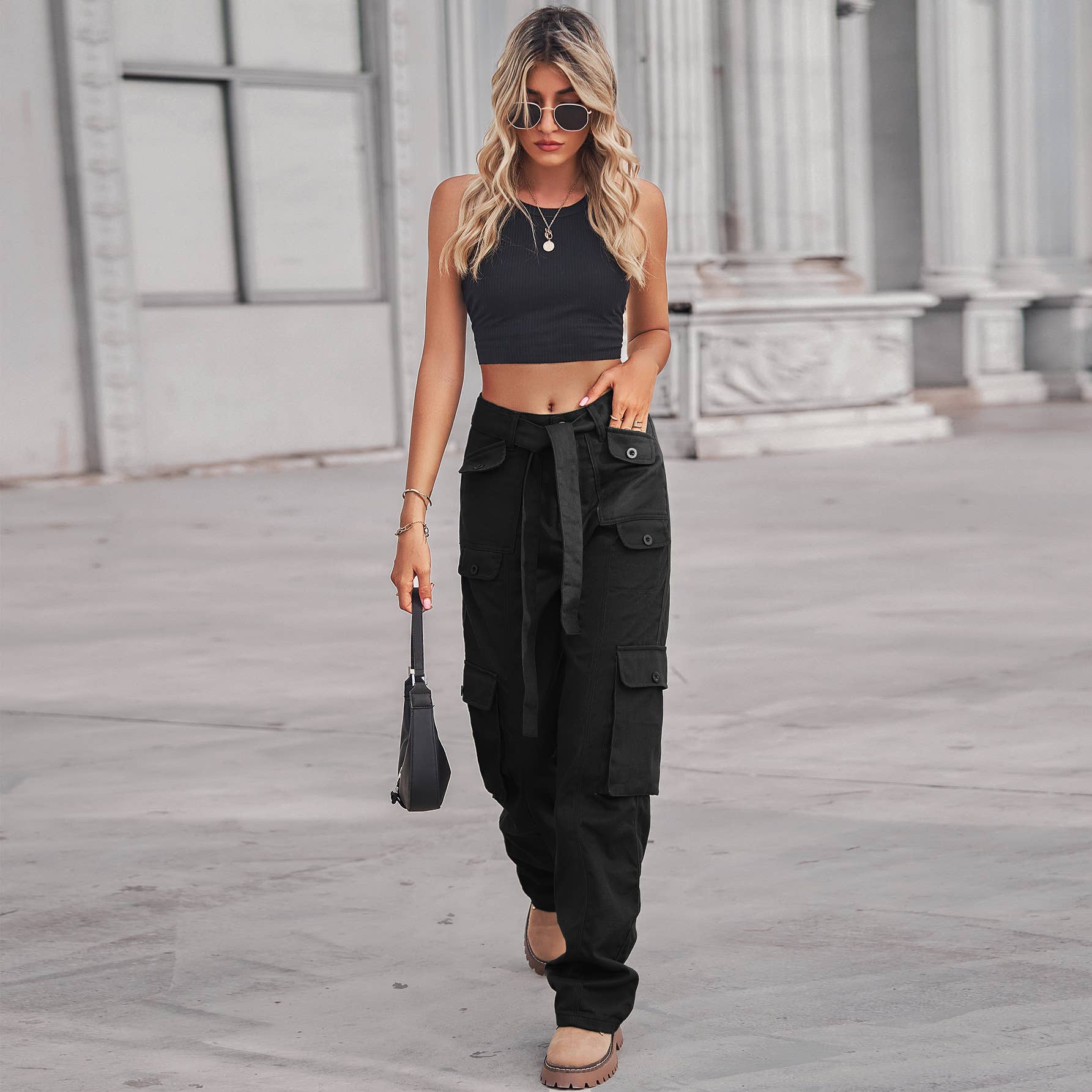 Washed Denim Heavy Industry Casual Workwear Pants