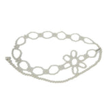 SIMPLECASUALFLOWERBUCKLE ELASTICWAIST CHAIN_CWABE0505