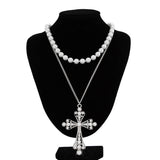 PEARL CROSS PERSONALIZED ALL MATCH NECKLACE_CWMM3128