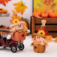 SUNFLOWER MAPLE LEAF SCARECROW DOLL PENDANT_CWMM1758