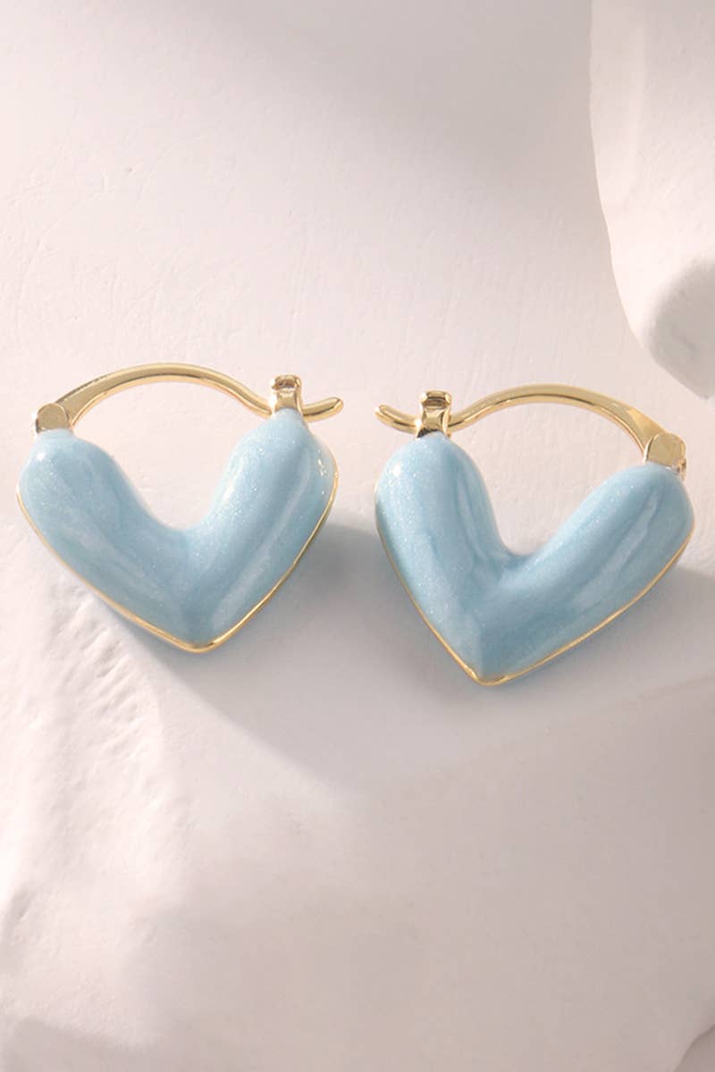 HEART DECOR HOOP EARRINGS_CWAJE0458